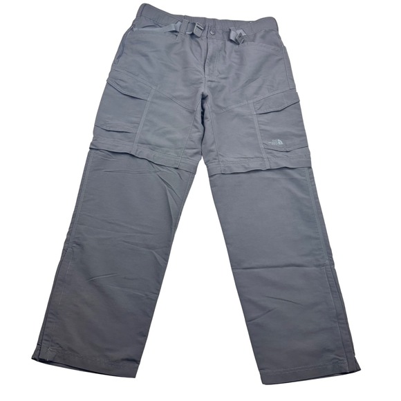 The North Face Mens Convertible Cargo Pants Hiking Outdoor Gray Large - Picture 1 of 13
